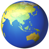 Earth Globe Asia Australia Apple Emoji