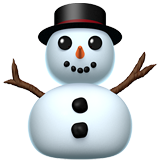 Snowman Without Snow Emoji